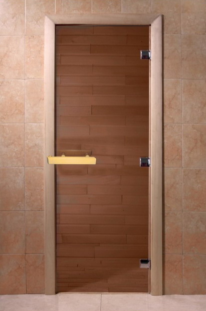 Дверь для сауны DOORWOOD Бронза 7x20
