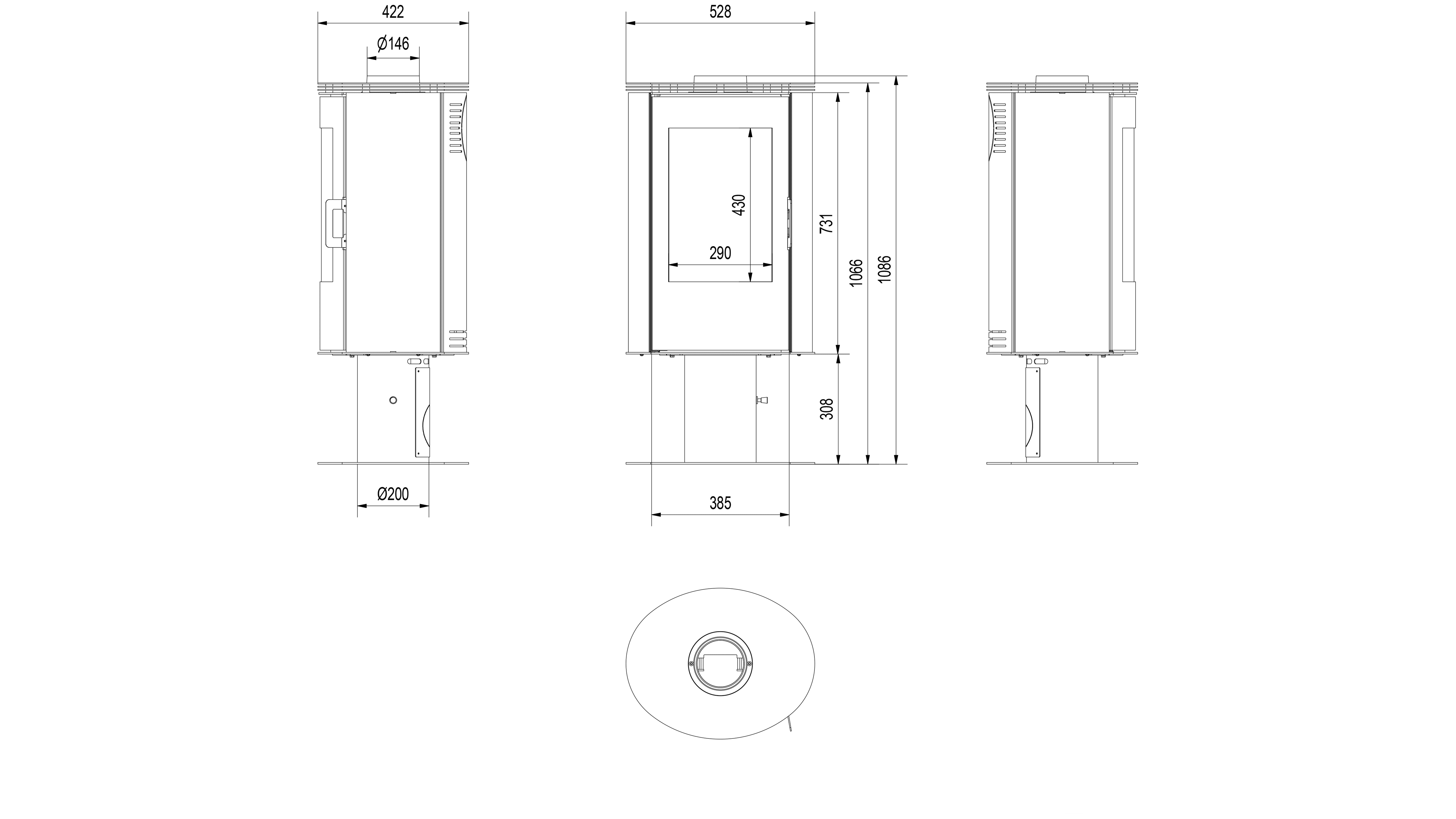 Печь-камин Kratki KOZA AB S/N/DR kafel белый